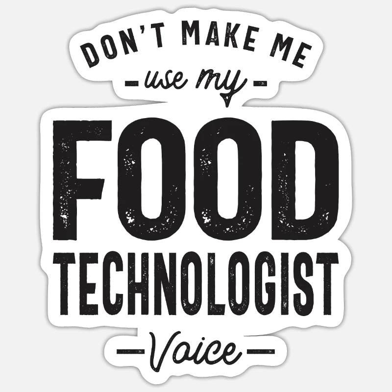 Profession de technologue alimentaire - Sticker taille S (10 x 10 cm) - blanc mat