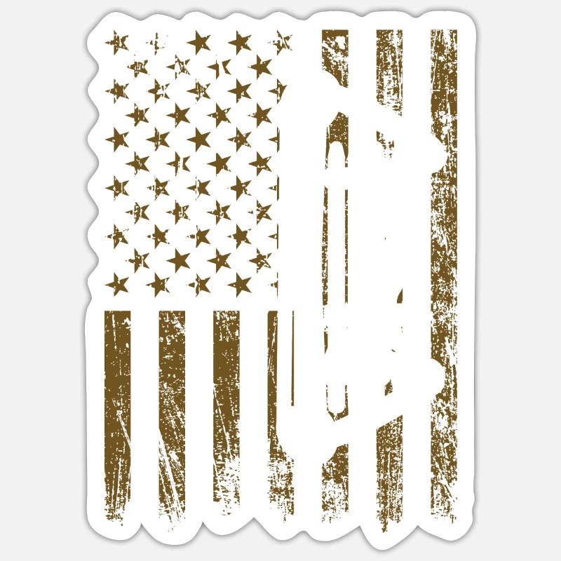 Bogenschießen Compound Bogen Design Für Bogen Fan - Sticker Größe S (10 x 10 cm) - Mattweiß