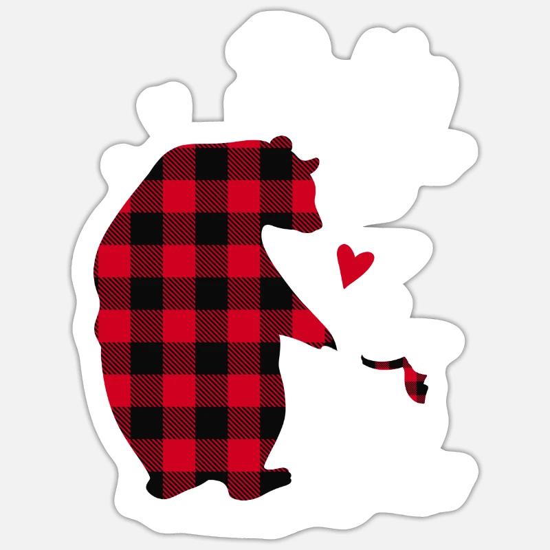 Daddy Bear - Sticker Größe S (10 x 10 cm) - Mattweiß