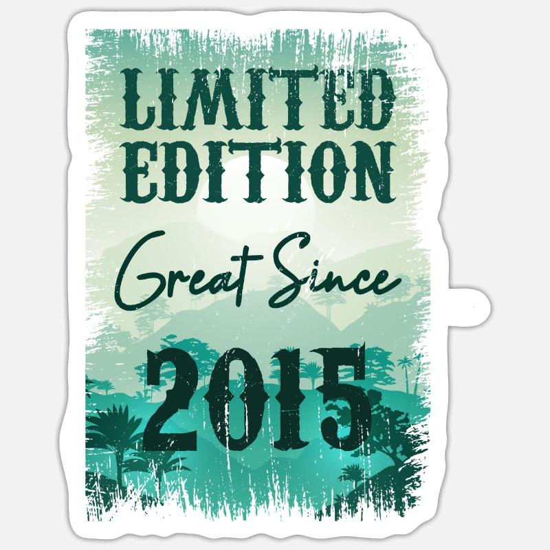 Einzigartig seit 2015 - Sticker Größe S (10 x 10 cm) - Mattweiß