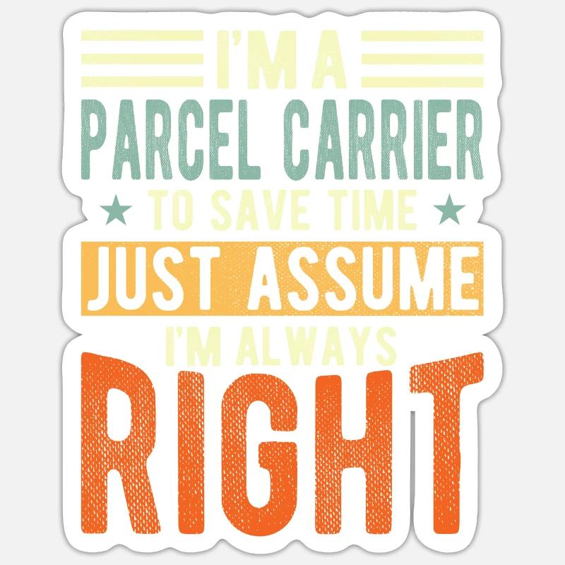 Parcel carriers - Sticker size S (10 x 10 cm) - white matte