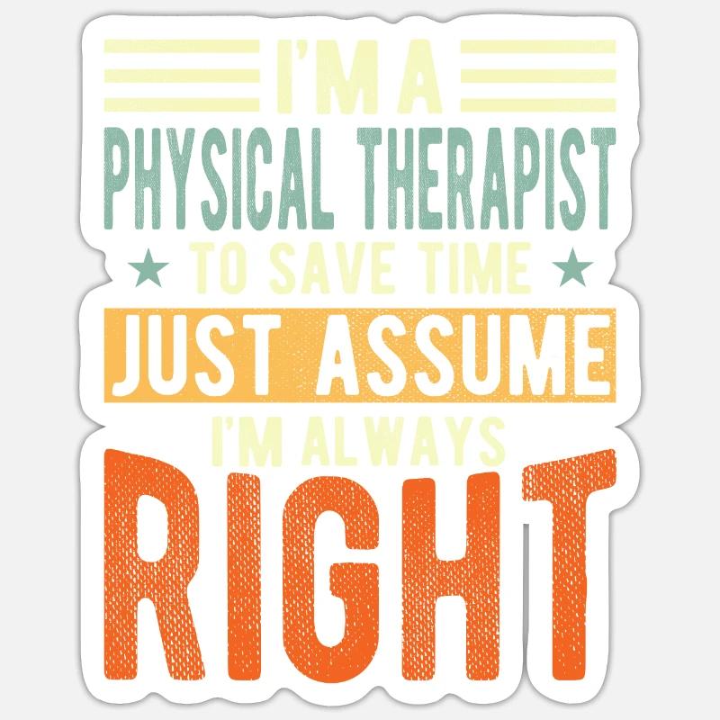 Physiotherapist - Sticker size S (10 x 10 cm) - white matte