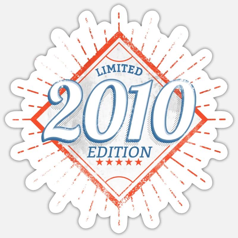 Edition Limitée Millésime 2010 - Sticker taille S (10 x 10 cm) - blanc mat