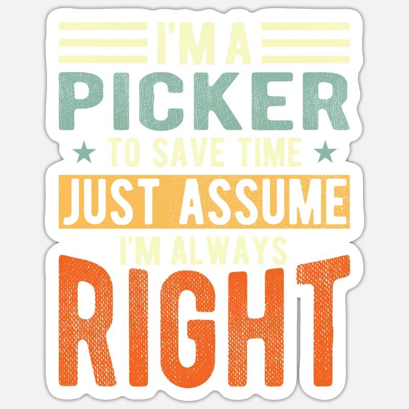 Ramasseur Sticker taille S (10 x 10 cm)