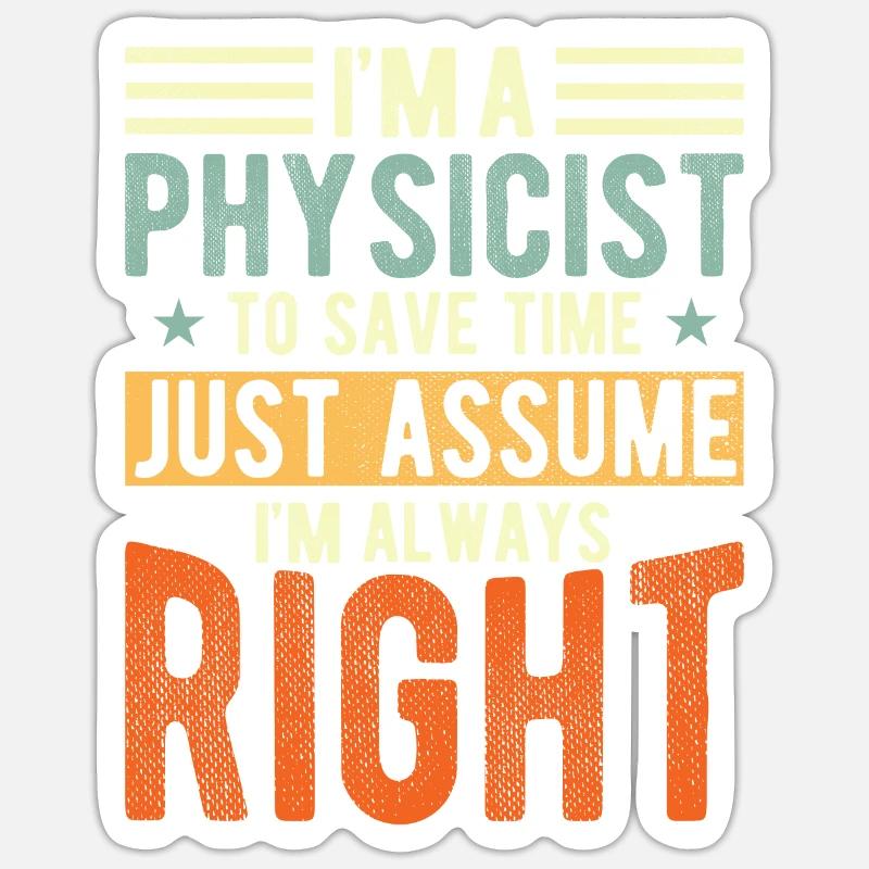 Physiker - Sticker Größe S (10 x 10 cm) - Mattweiß