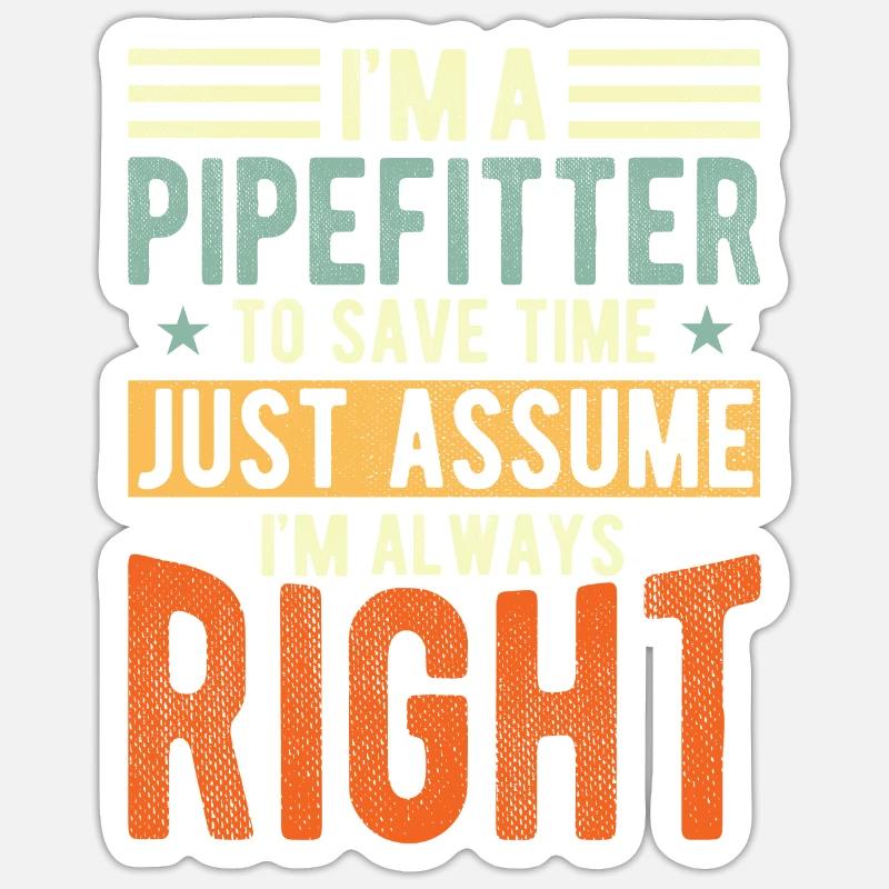 Plumber - Sticker size S (10 x 10 cm) - white matte