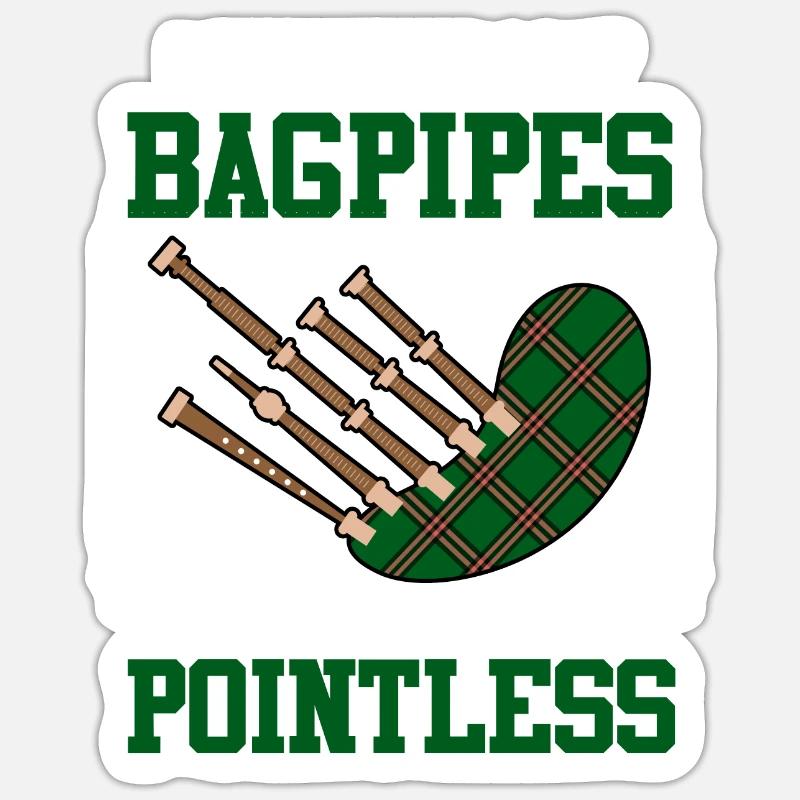 Possible mais inutile Vie sans cornemuse Sticker taille S (10 x 10 cm)