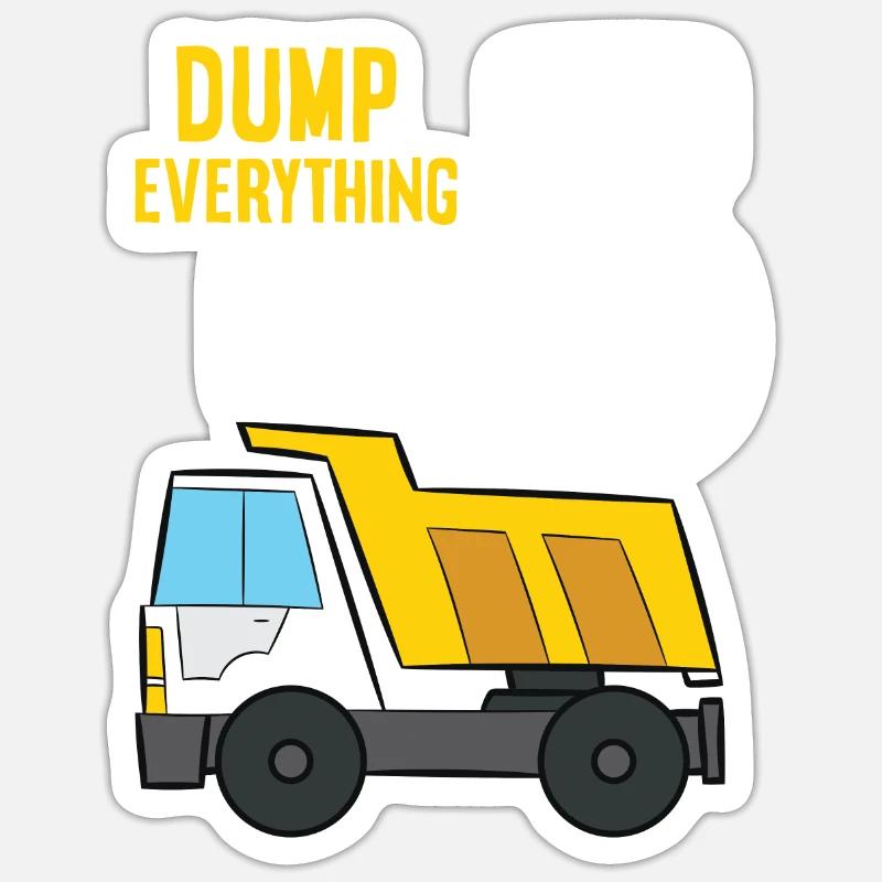 Dump Everything I'm 3 Birthday Construction 3rd Sticker Größe S (10 x 10 cm)