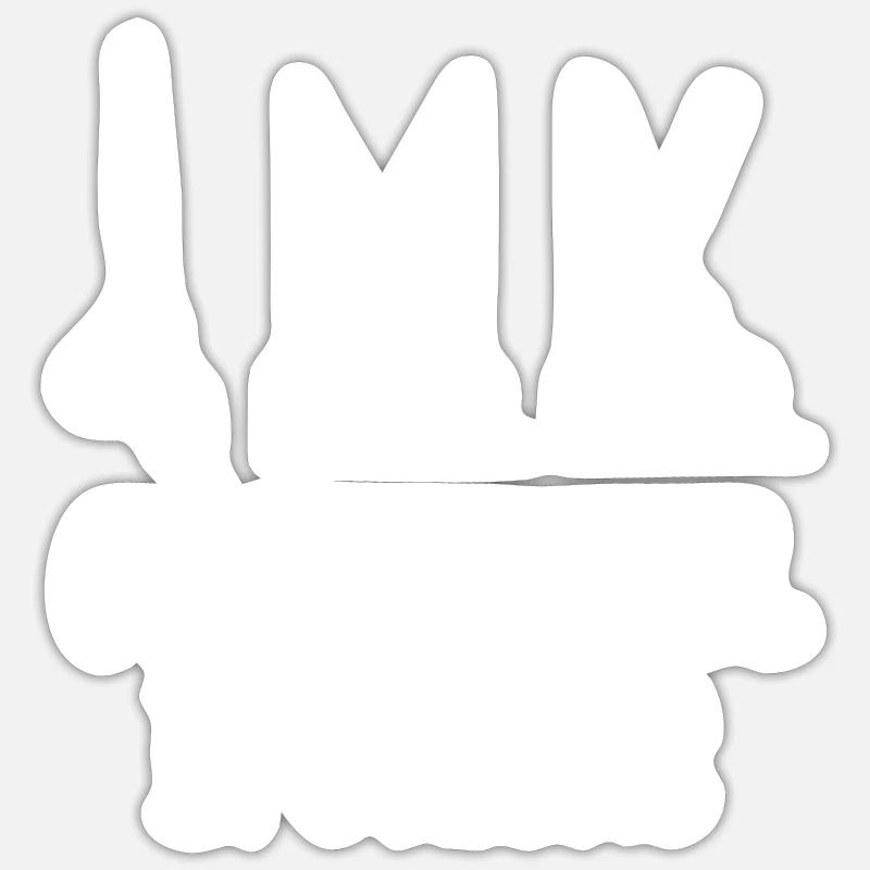 Coiffeur Coiffeur Coiffeur - Sticker taille S (10 x 10 cm) - blanc mat