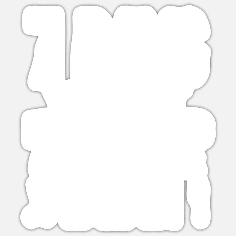Coiffeur Coiffeur Coiffeur - Sticker taille S (10 x 10 cm) - blanc mat