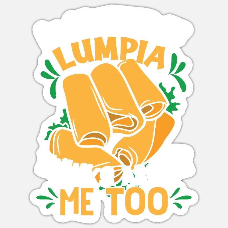 Drôle de Lumpia Philippines - Sticker taille S (10 x 10 cm) - blanc mat