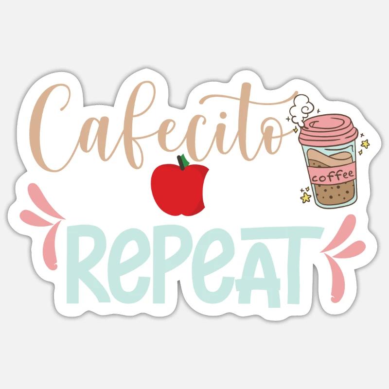 Zweisprachiger Spanischlehrer - Sticker Größe S (10 x 10 cm) - Mattweiß