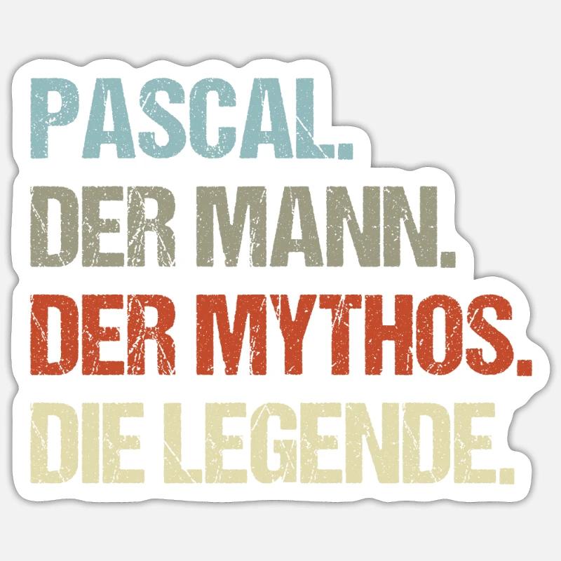 Pascal der Mann der Mythos die Legende Sticker Größe S (10 x 10 cm)