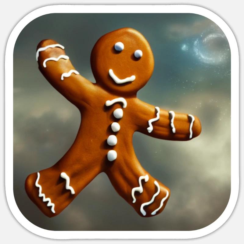 Weihnachts Lebkuchen Sticker Größe S (10 x 10 cm)