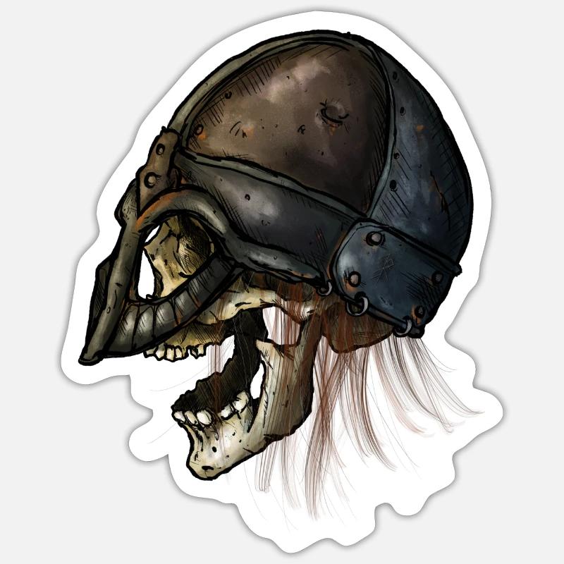 Viking - Sticker size S (10 x 10 cm) - white matte
