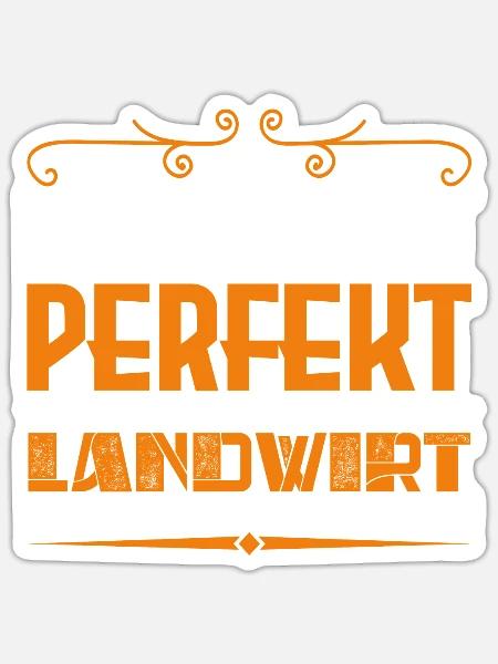 Niemand Ist Perfekt Aber Als Landwirt - Sticker Größe S (10 x 10 cm) - Mattweiß