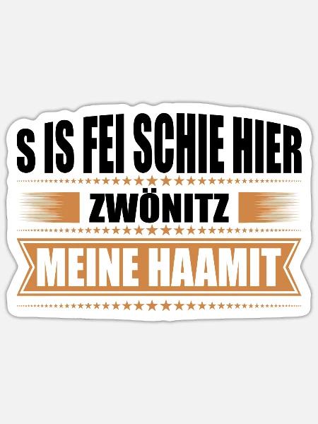 Erzgebirge Heimat Zwönitz - Sticker Größe S (10 x 10 cm) - Mattweiß