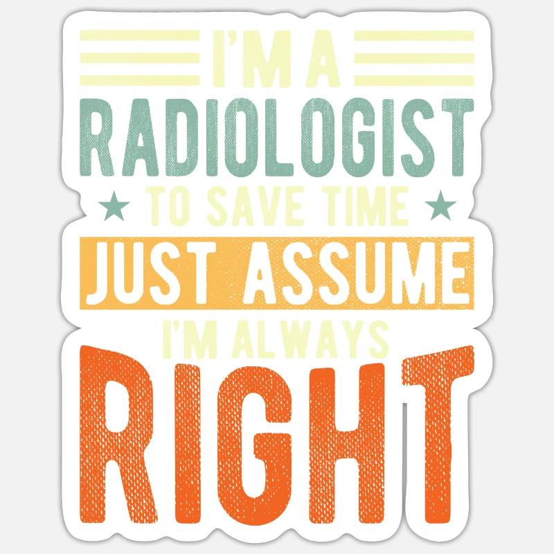 Radiologist - Sticker size S (10 x 10 cm) - white matte