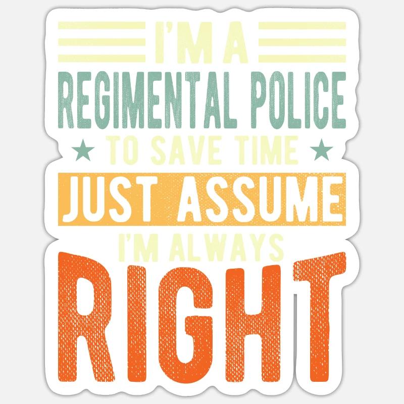 Regimentspolizei - Sticker Größe S (10 x 10 cm) - Mattweiß