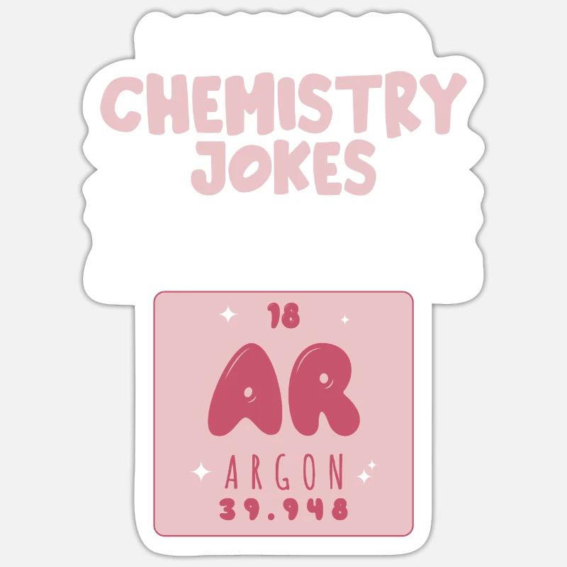 Blagues de chimie Professeur de sciences Sticker taille S (10 x 10 cm)