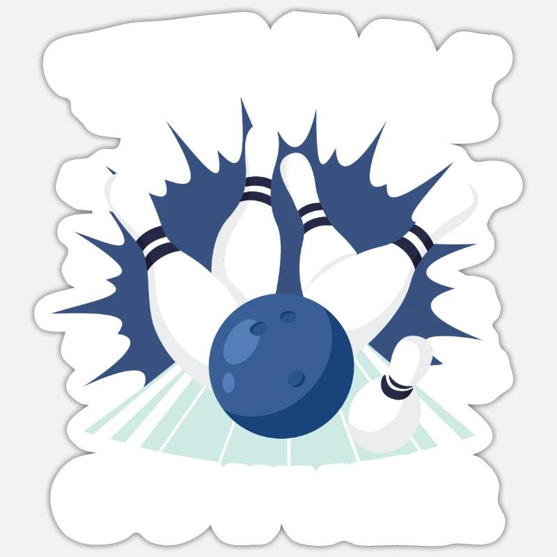 Team Gutter | Funny Bowling Sticker size S (10 x 10 cm)