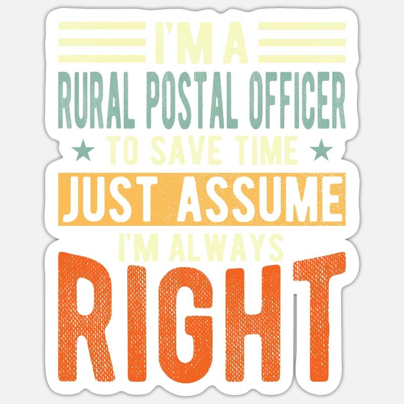 Ländlicher Postoffizier Sticker Größe S (10 x 10 cm)