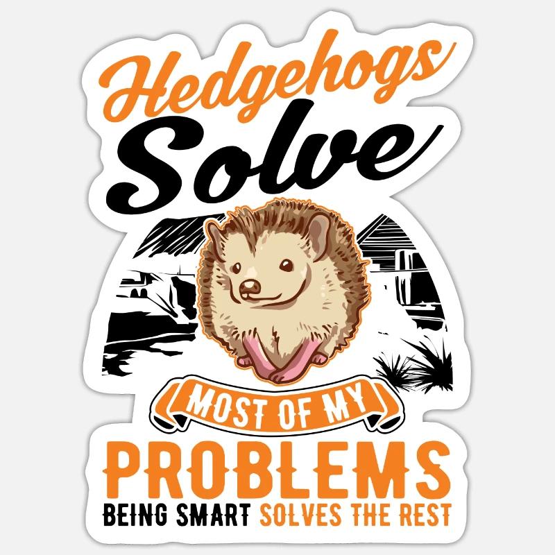 Hedgehog Gift Stacheligel - Sticker size S (10 x 10 cm) - white matte