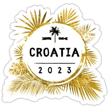 Croatia 2023 Colorful - Sticker size S (10 x 10 cm) - white matte - Front