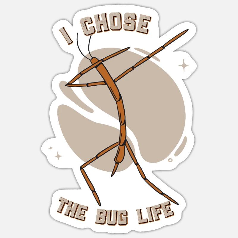 Stick Insect Bug Lover Entemology Phasmatodea Sticker size S (10 x 10 cm)