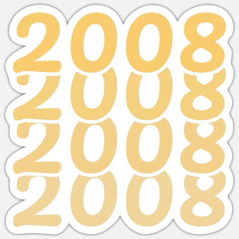 2008 - Sticker taille S (10 x 10 cm) - blanc mat
