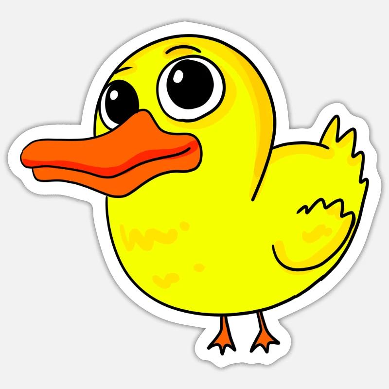 Duck - Sticker size S (10 x 10 cm) - white matte