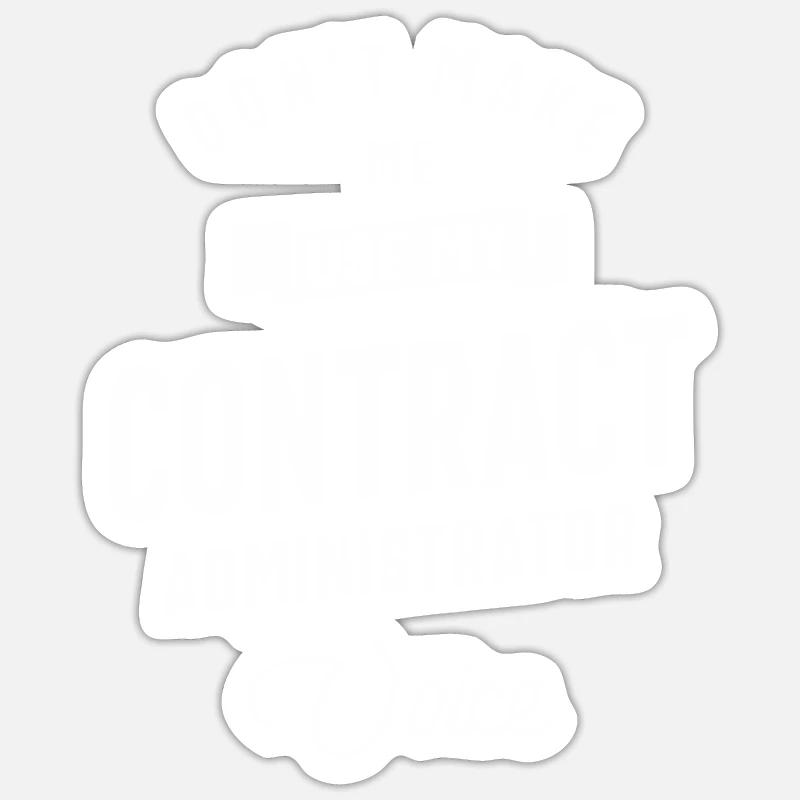 Vertragssachbearbeiter Beruf - Sticker Größe S (10 x 10 cm) - Mattweiß