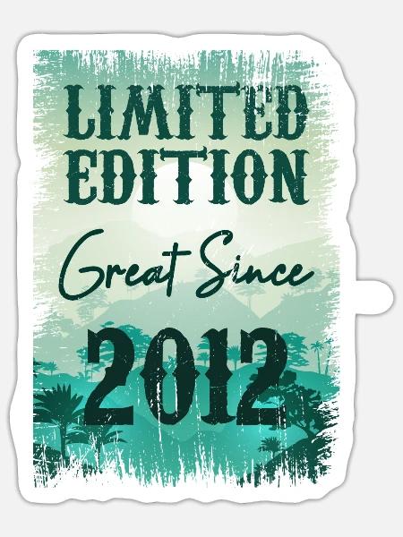 Einzigartig seiner Art seit 2012 - Sticker Größe S (10 x 10 cm) - Mattweiß
