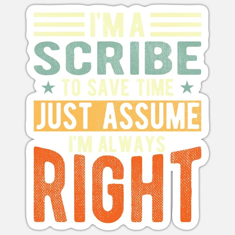 Scribe Sticker size S (10 x 10 cm)