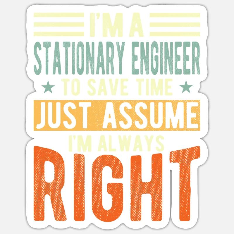 Mécanicien de machines fixes Sticker taille S (10 x 10 cm)