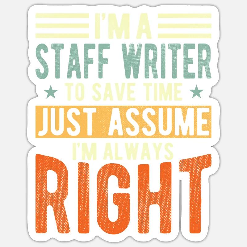 Employed author Sticker size S (10 x 10 cm)