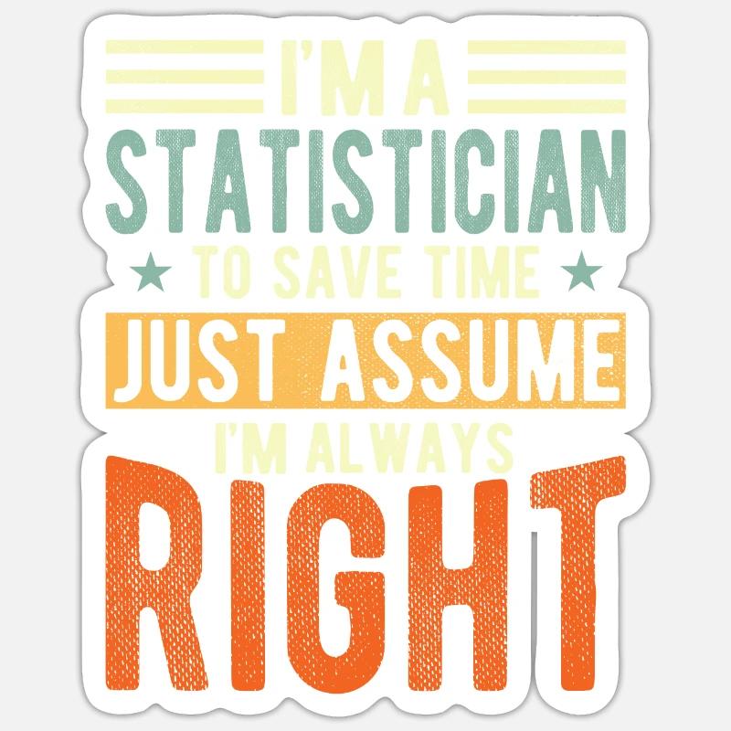 Statistiker - Sticker Größe S (10 x 10 cm) - Mattweiß