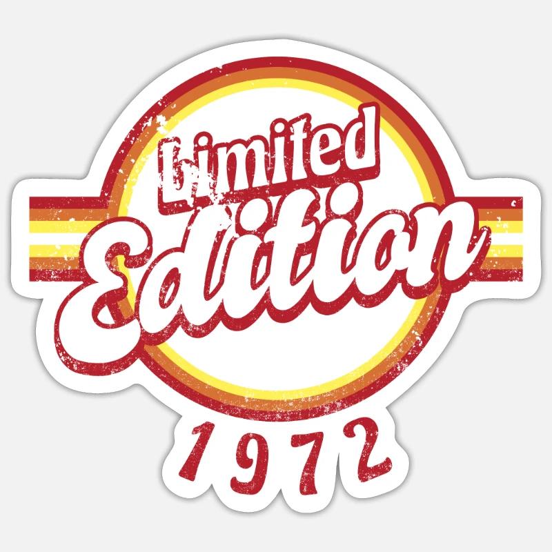 Edition Limitée 1972 Millésime - Sticker taille S (10 x 10 cm) - blanc mat