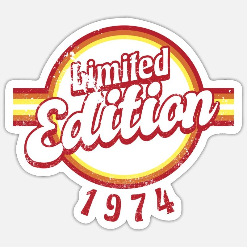 Edition Limitée 1974 Millésime - Sticker taille S (10 x 10 cm) - blanc mat