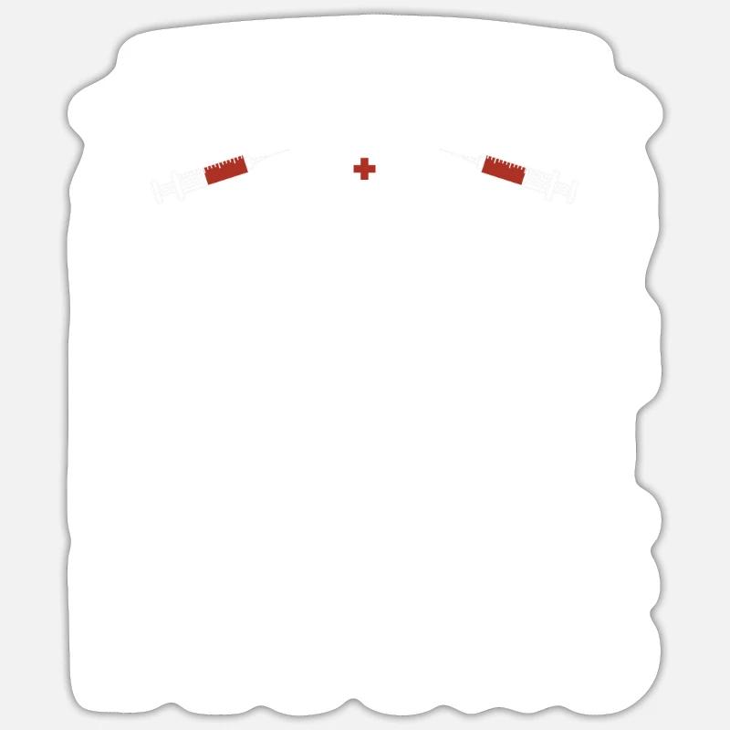Krankenschwester - Sticker Größe S (10 x 10 cm) - Mattweiß