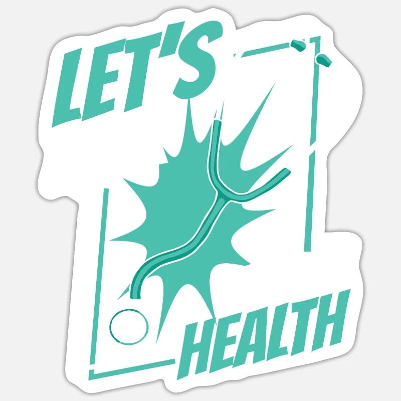 Infirmier - Sticker taille S (10 x 10 cm) - blanc mat