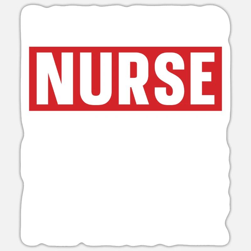 Nurse - Sticker size S (10 x 10 cm) - white matte
