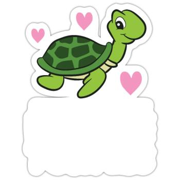 Just a Girl Who Loves Turtles - Sticker size S (10 x 10 cm) - white matte - Front