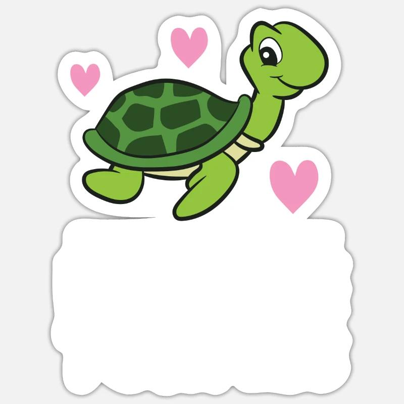 Nur ein Mädchen, das Schildkröten liebt Sticker Größe S (10 x 10 cm)