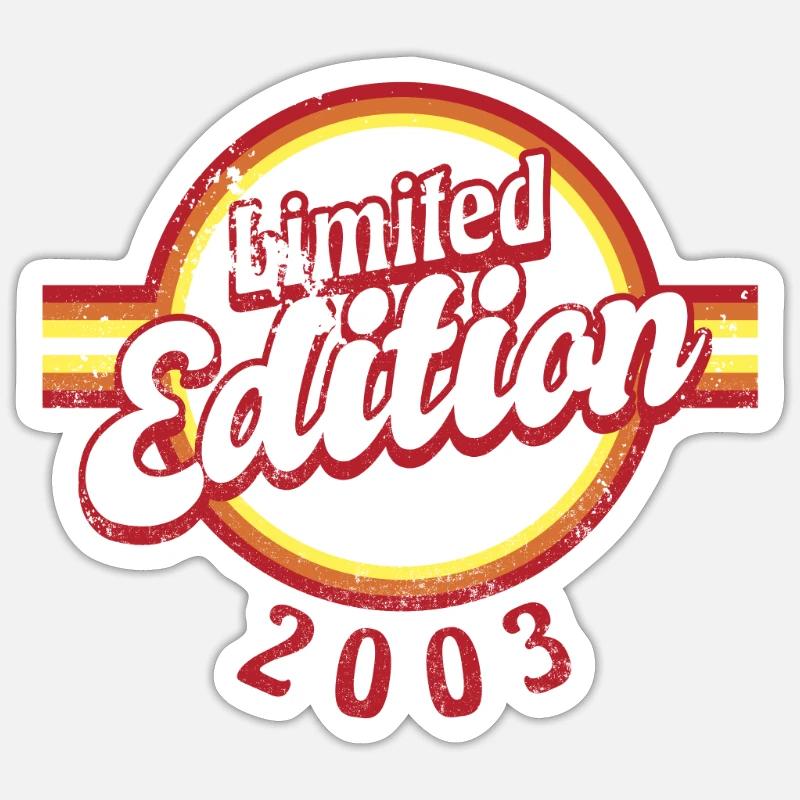 Edition Limitée 2003 Millésime - Sticker taille S (10 x 10 cm) - blanc mat