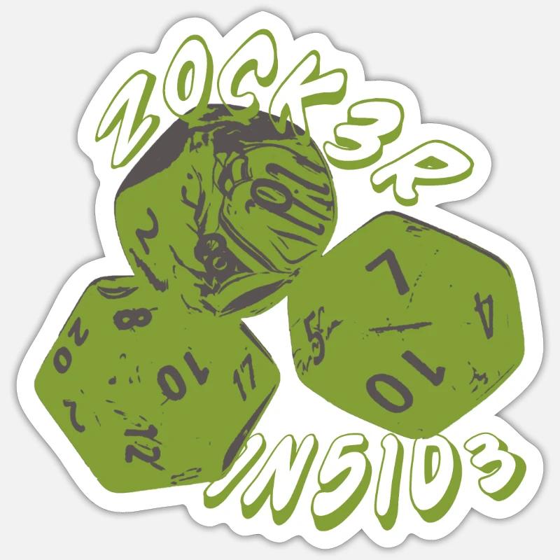 zocker Sticker Größe S (10 x 10 cm)