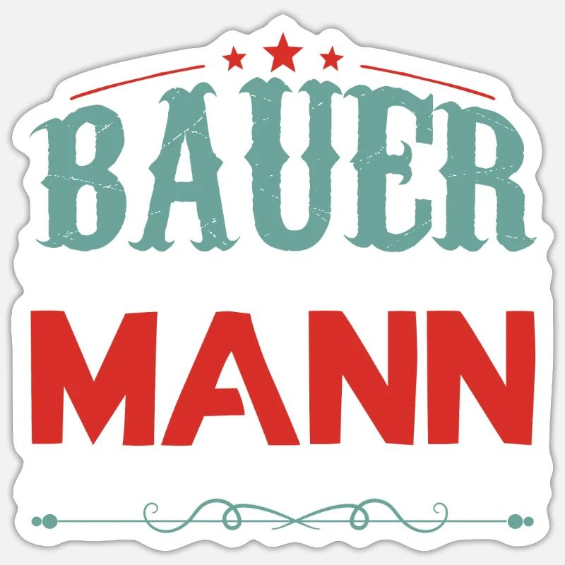 Trecker Traktor Bauer Spruch - Sticker Größe S (10 x 10 cm) - Mattweiß