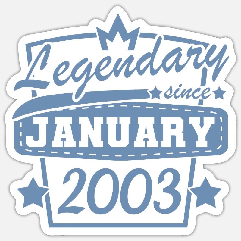 Anniversaire 20 ans Janvier 2003 Sticker taille S (10 x 10 cm)
