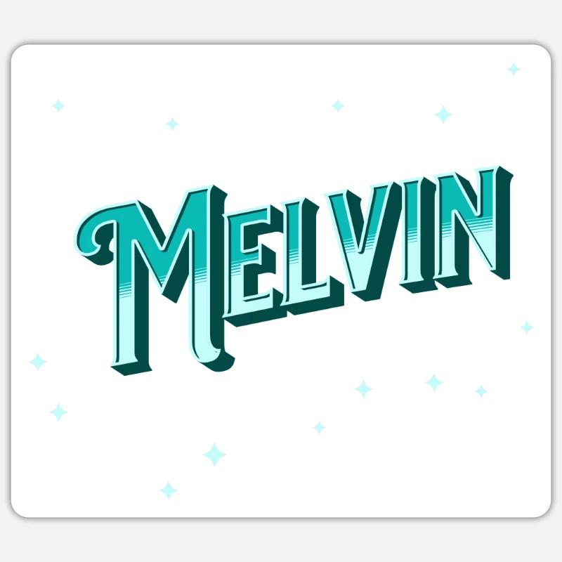 Melvin's name personalized Sticker size S (10 x 10 cm)