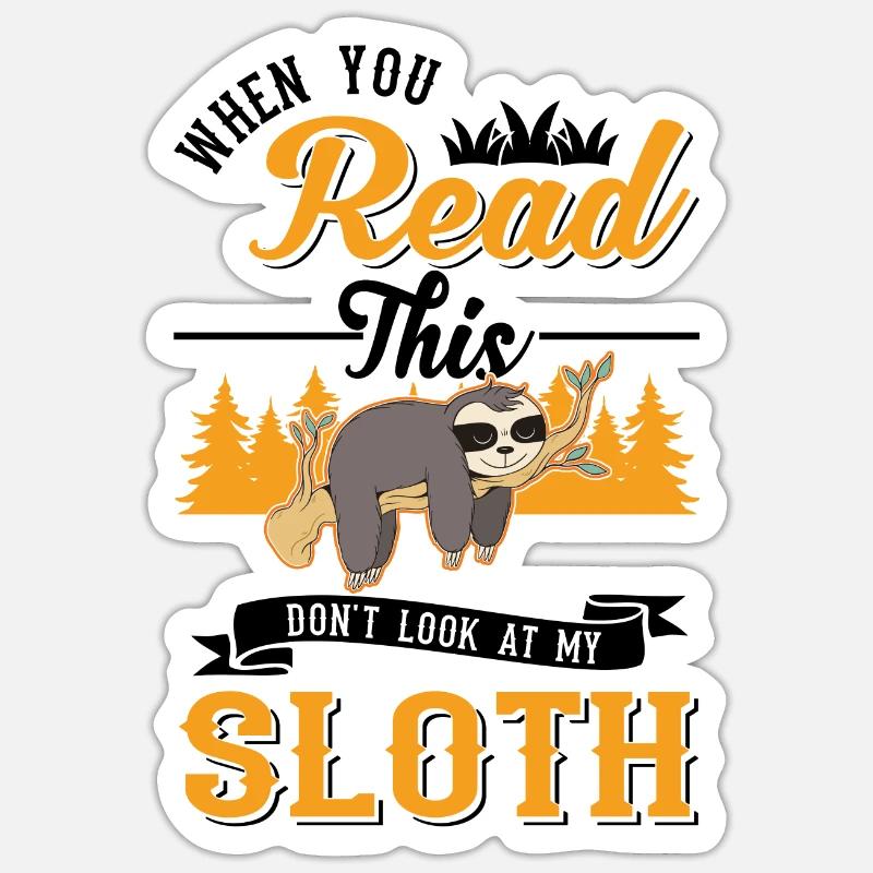 Sloth Gift Sloth - Sticker size S (10 x 10 cm) - white matte